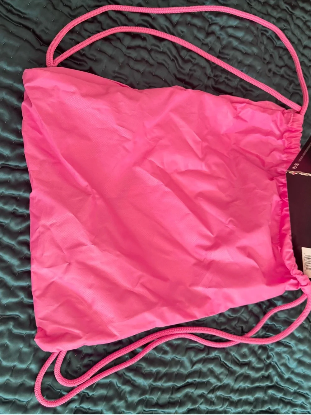 With tag Nike Pink Drawstring with White Logo backpack